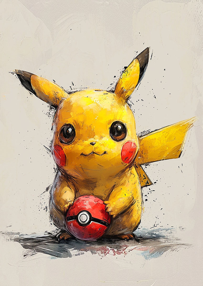 Pikachu Pokémon Canvas Print & Poster Wall Art - AI PRINT LAB